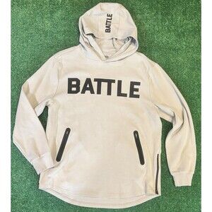 Battle Sports Light Action Athletic Gray Pullover Hoodie Sweatshirt Mens XL